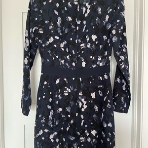 Club Monaco Long Sleeve Mini Silk Cocktail Dress